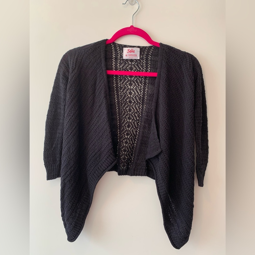 Justice sweater, size 6, black